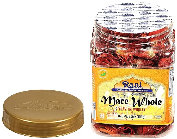 Rani Mace Whole (Javathri), Spice 3.5oz (100g) PET Jar ~ All Natural | Vegan | Gluten Friendly |