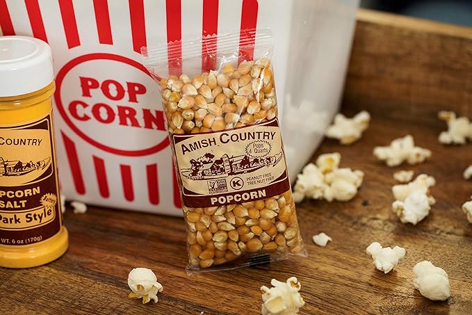 Amish Country Popcorn | 24-4 Oz Bags - Medium Yellow Popcorn | Old Fashioned, Non-GMO and Gluten