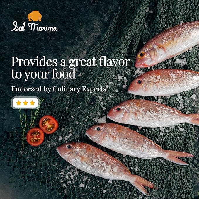 SAL MARINA | Unrefined Sea Salt Flower 11oz - Harvested Hand | Kosher Salt 100% Natural - Vegan