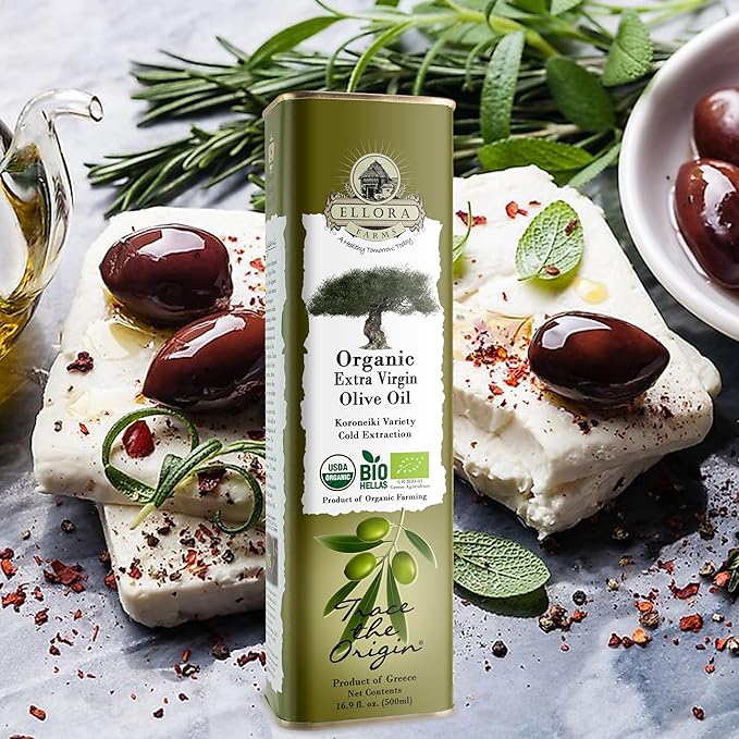 Ellora Farms, Extra Virgin Olive Oil, Organic Cold Press, Traceable Single Origin Olive Oil