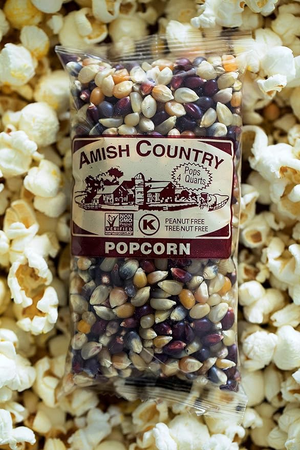 Amish Country Popcorn | 10-4 oz Bags | Rainbow Popcorn Kernels | Old Fashioned, Non-GMO and Gluten