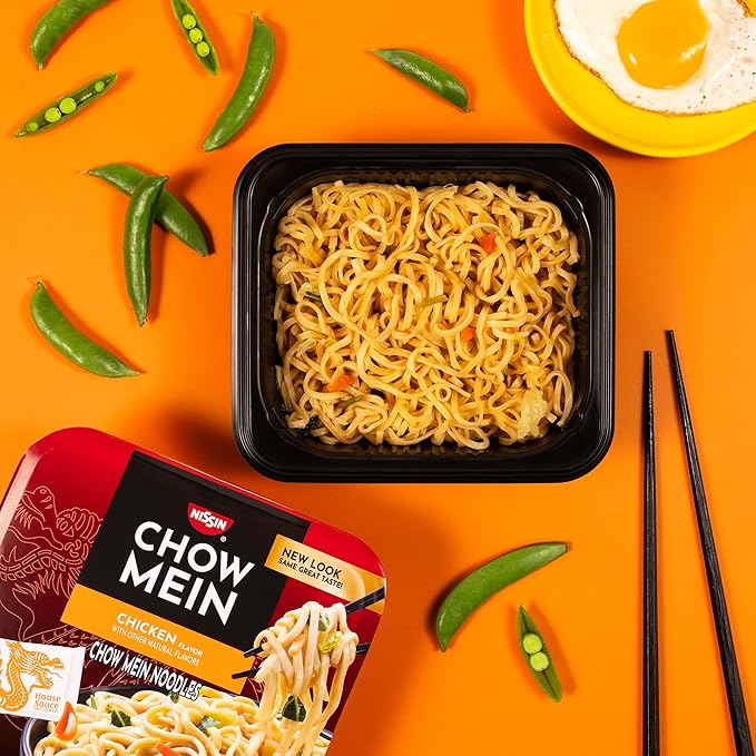 Nissin Chow Mein Noodles, Teriyaki Chicken, 4 Ounce (Pack of 8)