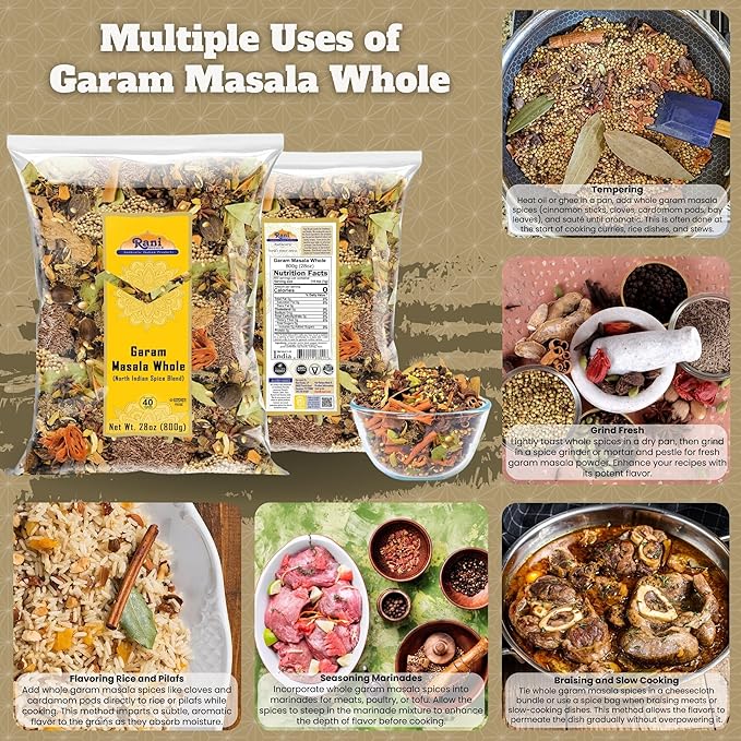 Rani Garam Masala Indian 11 Whole Spices Blend 28oz (800g) ~ All Natural, Salt-Free | Vegan | No