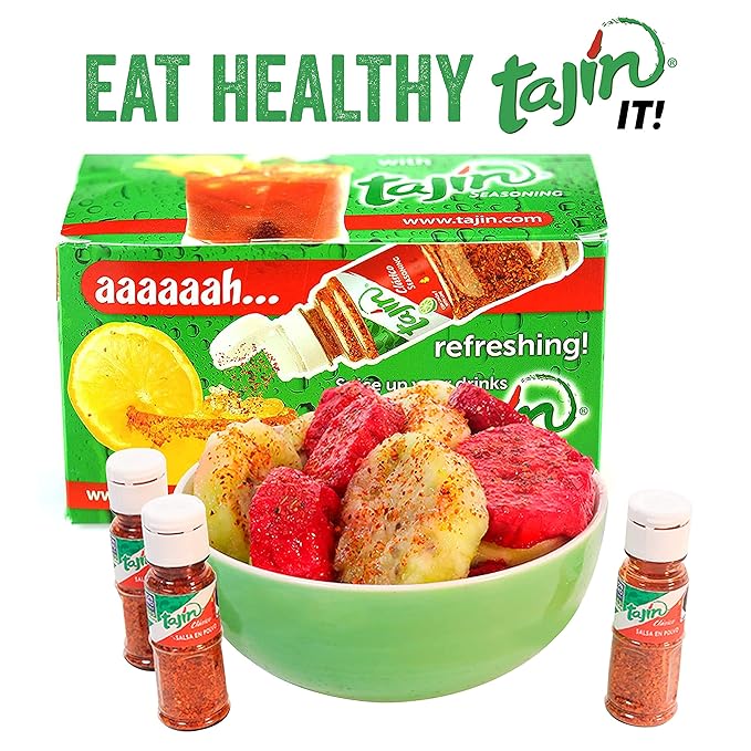 Tajín Clásico Chile Lime Seasoning Mini Display 0.35 oz, 40 Mini Bottles (Pack of 1)