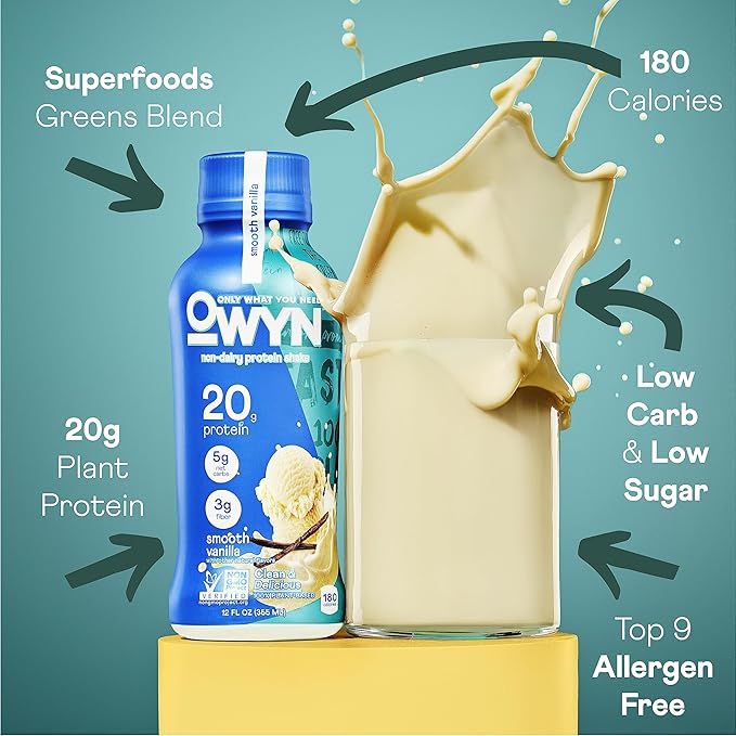 OWYN Only What You Need Plant Based Protein Shake, 20g Vegan Protein from Organic Pumpkin seed