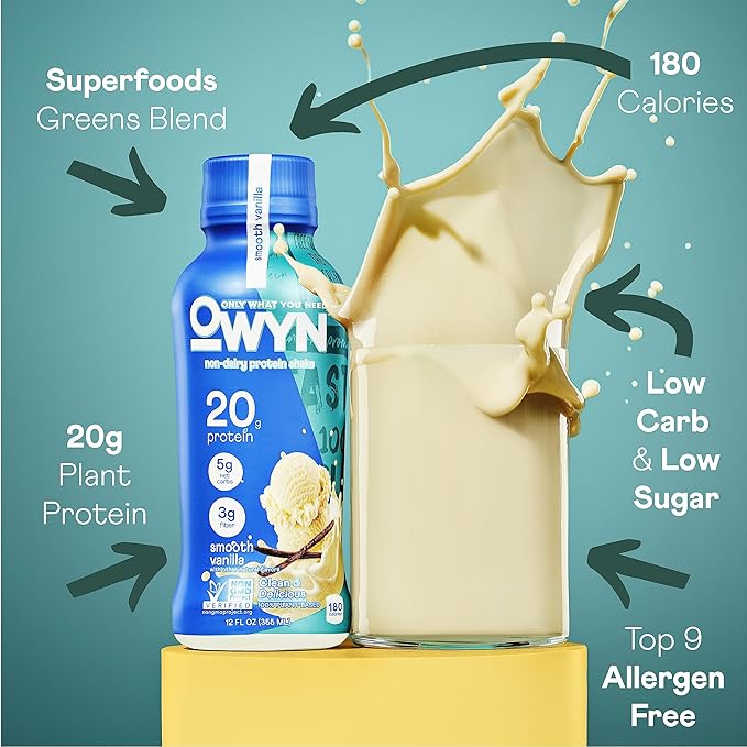OWYN Only What You Need Plant Based Protein Shake, 20g Vegan Protein from Organic Pumpkin seed