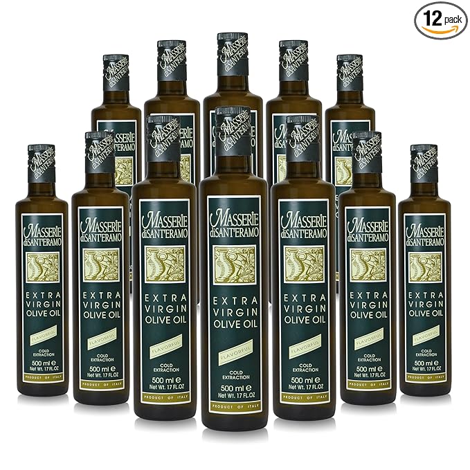 Flavorful Italian Extra Virgin Olive Oil Cold Pressed - Robust Olive Oil for Cooking and Frying