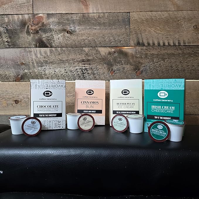 Cinnamon Bun Coffee Pods by Coffee Beanery | 12ct Flavored Coffee Pods Medium Roast Coffee Pods|