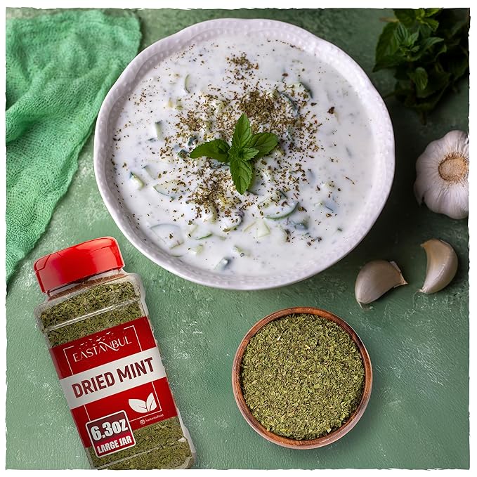 Eastanbul Dried Mint, 6.3oz, Dried Mint for Cooking, Peppermint Leaves, Perfect for Tea Loose Leaf
