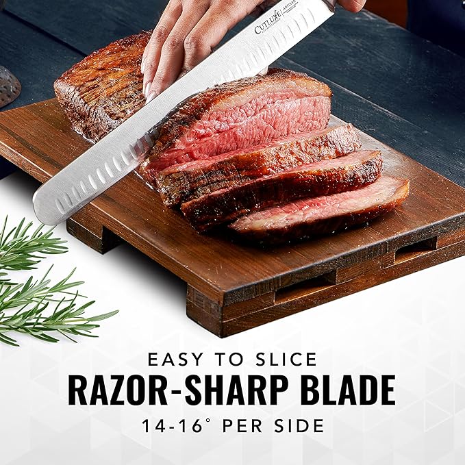 Cutluxe Brisket Knife – 12" Carving & Slicing Knife for Meat & BBQ – Razor Sharp German Steel
