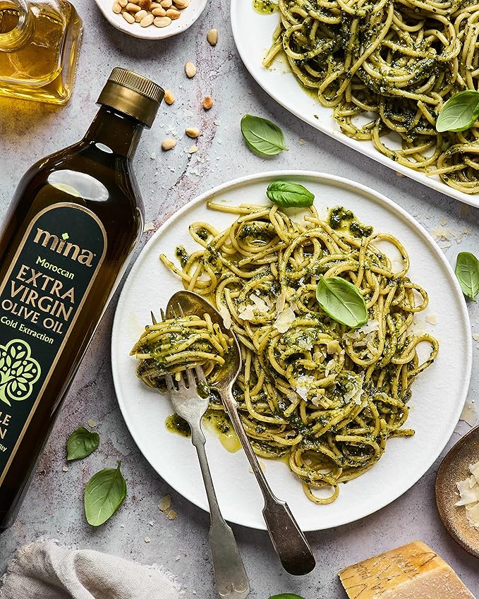 Mina Olive Oil Extra Virgin 16.9 Fl Oz, New Harvest, Polyphenol Rich Olive Oil for Cooking