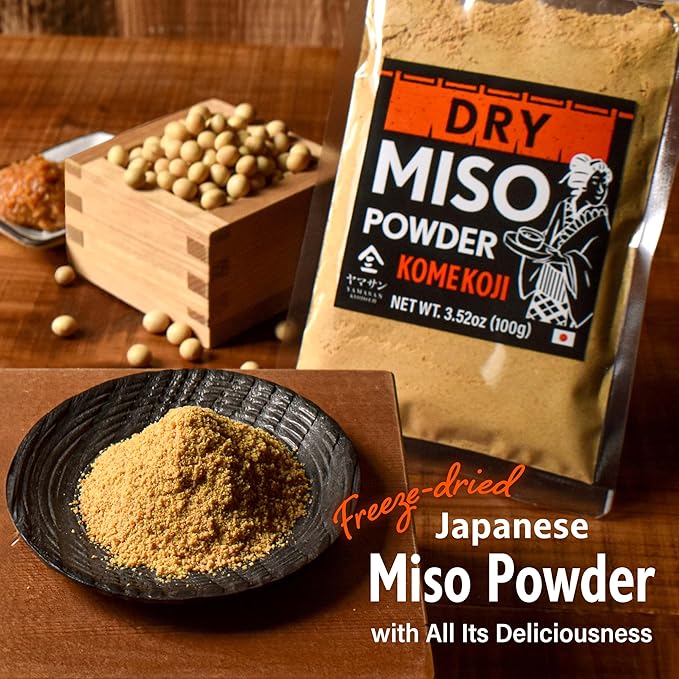 YAMASAN KYOTO UJI Japanese Dry Miso Seasoning, Freeze-Dried Miso Powder, No Additives, Vegan