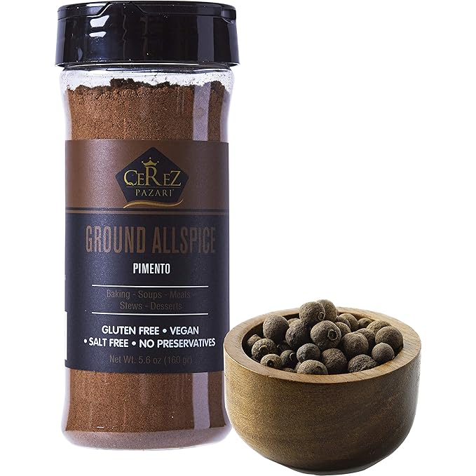 Cerez Pazari Allspice Ground, Natural Ground Allspice Seasonings, Premium Grade, Freshly Packed