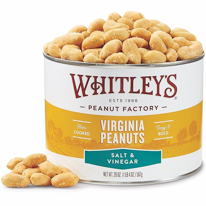 Whitley?셲 Salt & Vinegar Virginia Peanuts ??Super Extra Large 'Home Cooked' Virginia Peanuts (20