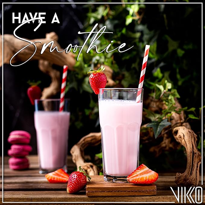 Vikko Drinking Glasses, Set of 6 Juice Glasses 9.5 Oz, Thick and Sturdy Kitchen Glasses, Dishwasher