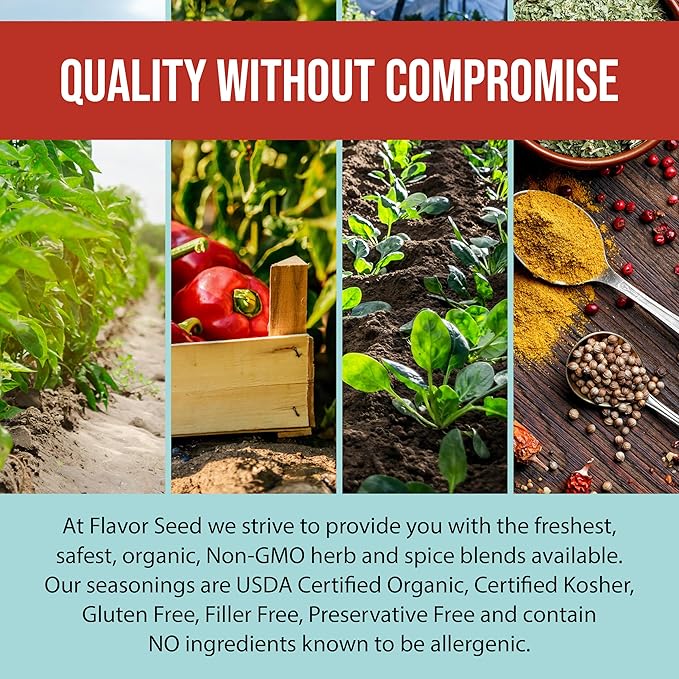 Flavor Seed Tidewater Organic Seafood Seasoning, All Purpose Fish Seasoning for Shrimp, Crab Meat