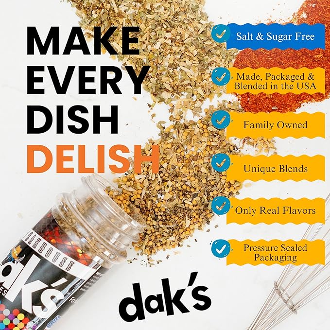 DAK's Spices Steakhouse Seasoning Blend For Meats | 100% Salt & Sugar Free | Premium & Healthy