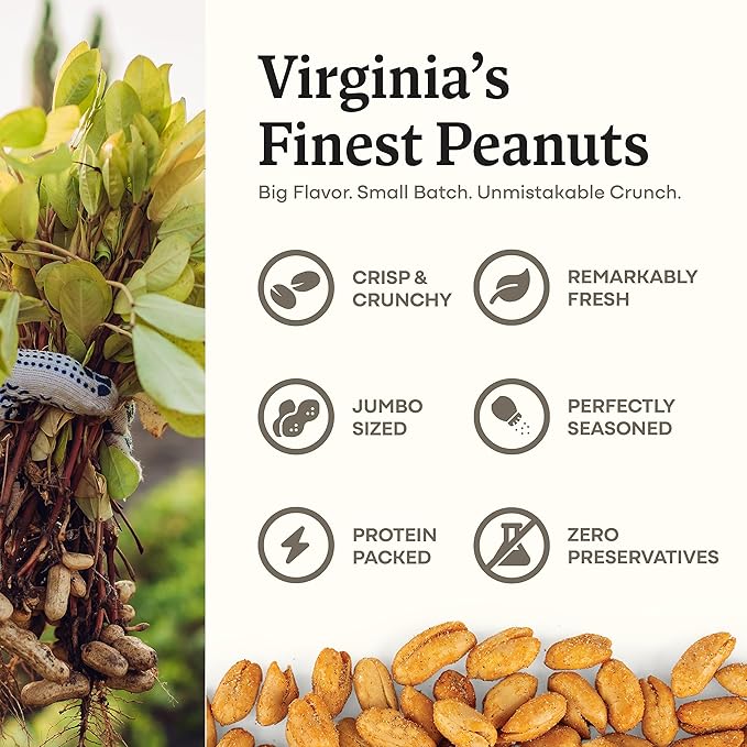 Belmont Peanuts Gourmet Chili Lime Virginia Peanuts, 20 oz (1 Pack) ??Simple Ingredients, No