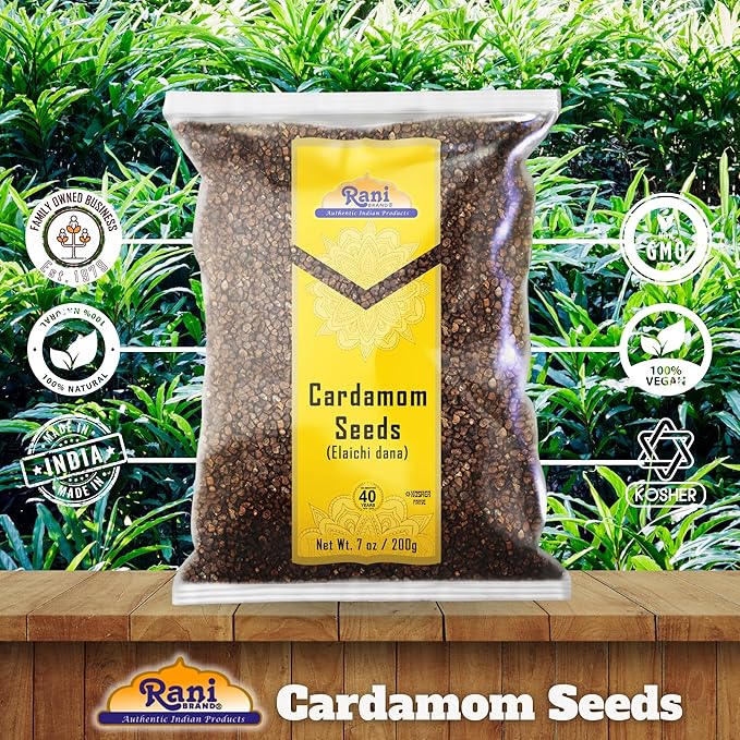 Rani Cardamom (Elachi) Decorticated Seeds Indian Spice 7oz (200g) ~ All Natural | Vegan | Gluten