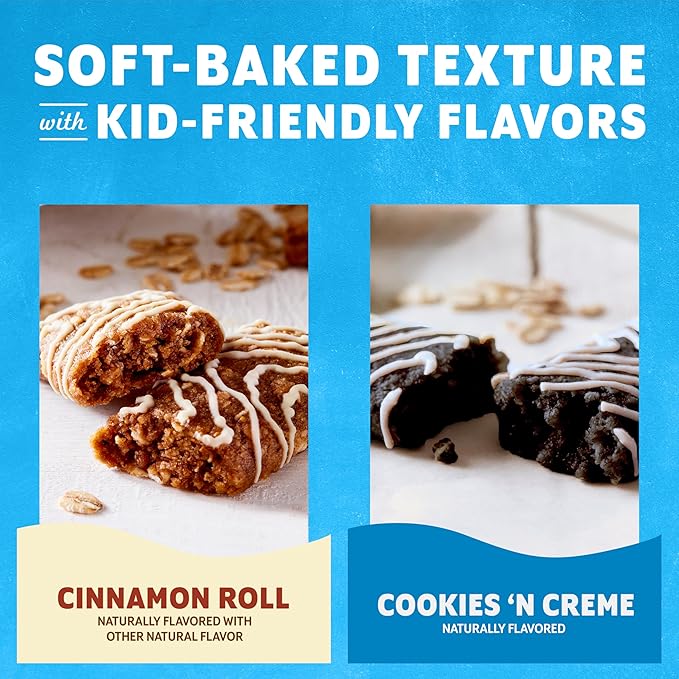 Zbar - Bake Sale Collection - Cookies 'N Creme and Cinnamon Roll Flavor - Soft Baked Snack Bars