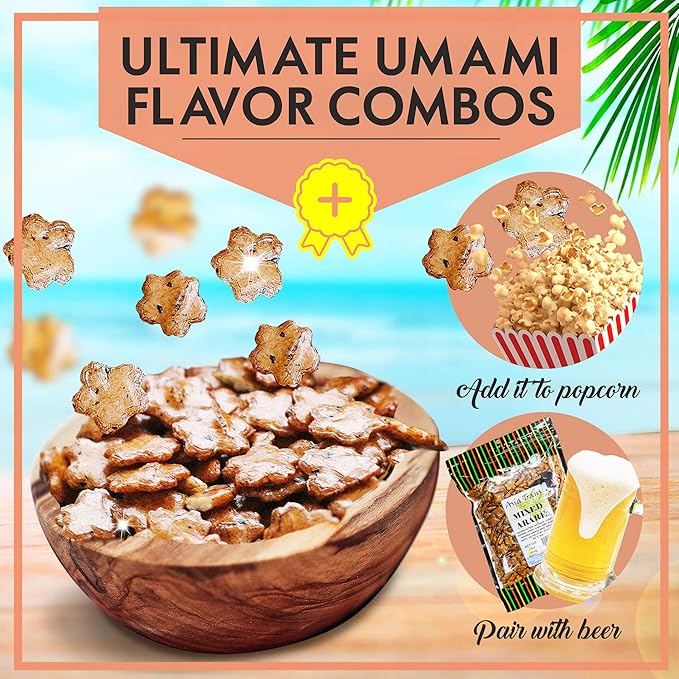 Asia Trans Mixed Arare Rice Crackers - Hawaiian Favorite - Sweet & Salty Japanese Crunchy Gourmet