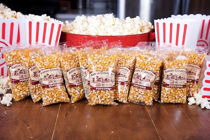 Amish Country Popcorn | 24-4 Oz Bags - Medium Yellow Popcorn | Old Fashioned, Non-GMO and Gluten