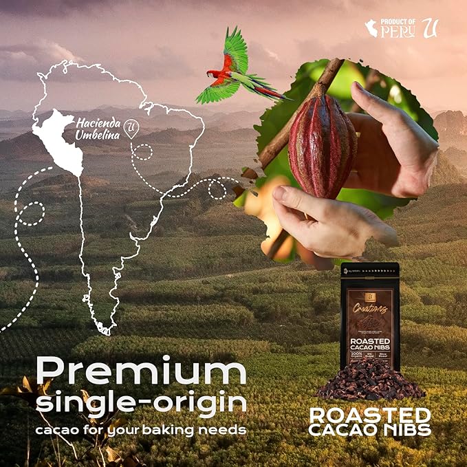 U Chocolate Creations | Organic Cacao Nibs (16 oz) | Fresh from our Farm | 100% natural, 0% Sugar |