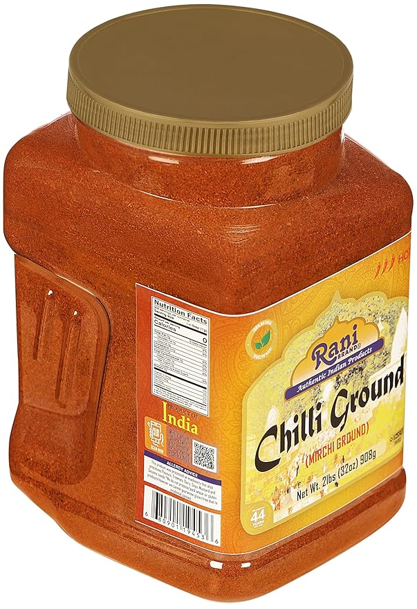 Rani Chilli Powder (Mirchi) Ground Indian Spice 32oz (2lbs) 908g Bulk PET Jar ~ All Natural |