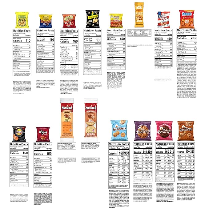 Frito Lay Ultimate Snack Care Package, Variety Assortment of Chips, Cookies, Crackers & More, (Pack of 40)