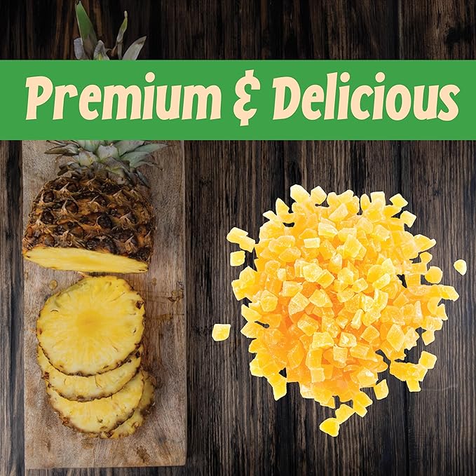 Sincerely Nuts Diced Pineapple (5 LB)-The Perfect Healthy Snack - Vegan, Gluten-Free and Kosher