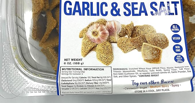 TSIONA FOODS Garlic & Sea Salt Injera Crisps, 6 OZ