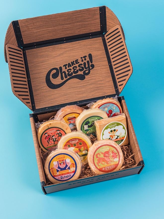 Cheese Bros. Brotherhood Gift Box | Fresh from Wisconsin | Assorted Gouda, Havarti, Mozzarella and