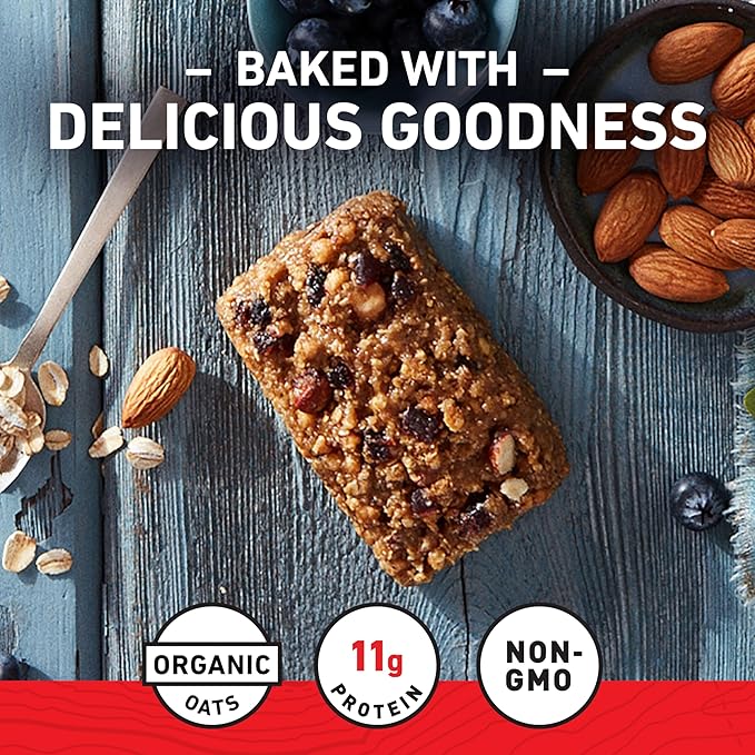CLIF BAR - Blueberry Almond Crisp - Made with Organic Oats - Energy Bars - Non-GMO - Plant Based