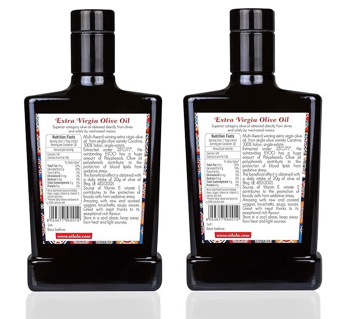 Oilala Extra Virgin Olive Oil, Robust Flavor, 2024 Gold Medal, Polyphenol Rich 707 mg/kg