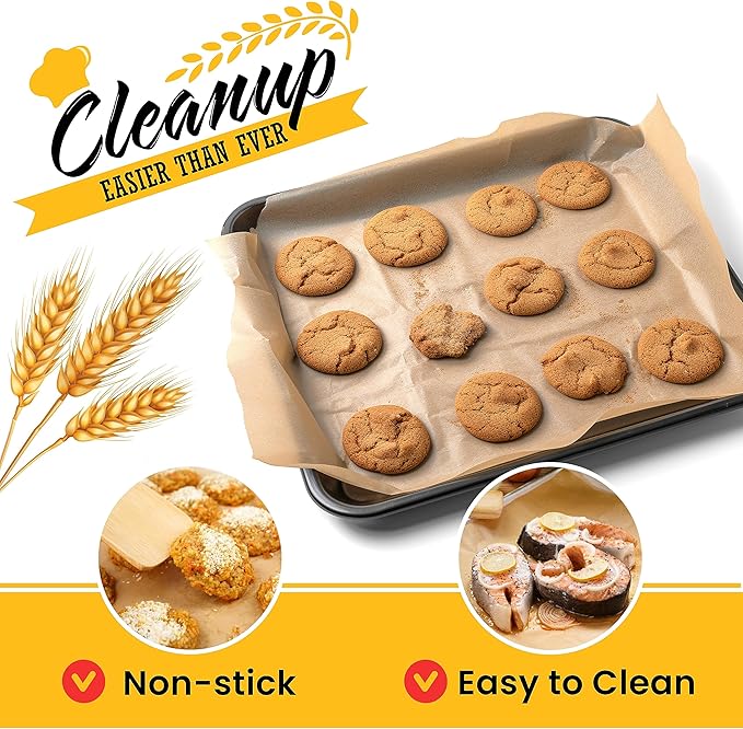 Unbleached Parchment Paper for Baking ??2-Pack 520 Sq.Ft Total - 15 in x 210 ft Baking Paper Roll