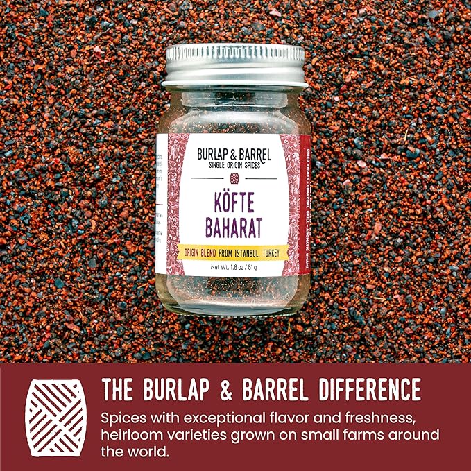 Burlap & Barrel Köfte Baharat - Savory and Bright Grilling Blend - Kebab Spice, Turkish Kebab - As