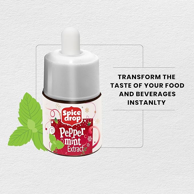Spice Drop Peppermint Extract - Up to 180 Drops Per Bottle | Tea, Coffee, Cooking, Baking, Dessert