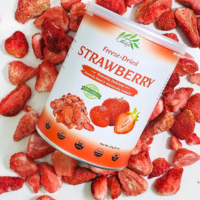 CHAVI Freeze-Dried Strawberry | Healthy 1 Ingredient Superfood - No Added Sugars or Preservatives