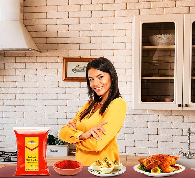Rani Kashmiri Chilli Powder (Deggi Mirch, Low Heat) Ground Indian Spice 28oz (800g) ~ All Natural