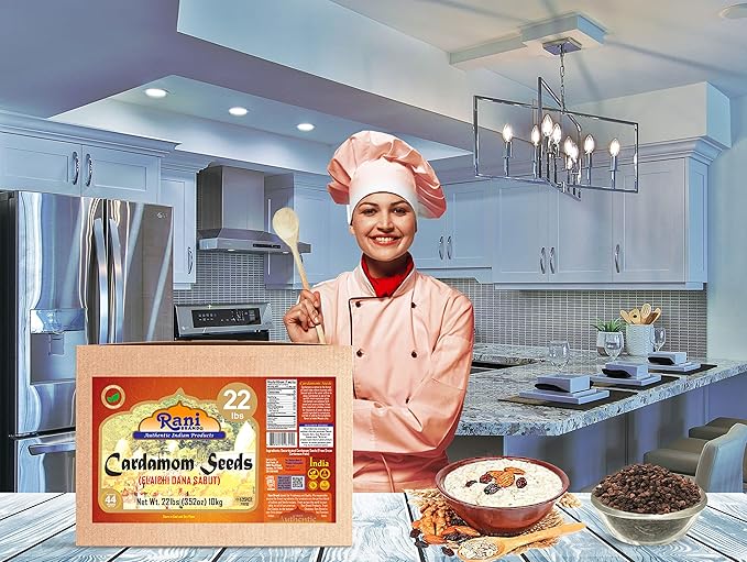 Rani Cardamom (Elachi) Decorticated Seeds Indian Spice 352oz (22lbs) 10kg Bulk Box ~ All Natural |