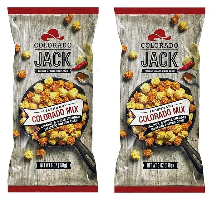 Colorado Jack Gourmet Flavored Popcorn - Colorado Jack Popped Corn in Legendary Flavors (Colorado