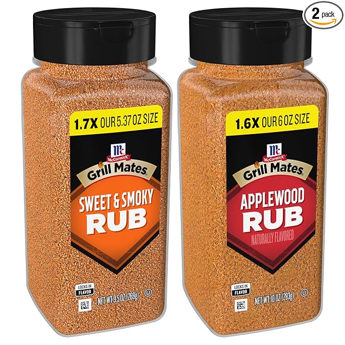 McCormick Grill Mates Sweet & Smoky and Applewood Rub Bundle, 19.5 oz