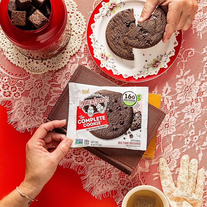 Lenny & Larry's The Complete Cookie, Big Time Brownie, Soft Baked, 8g Plant Protein, Vegan