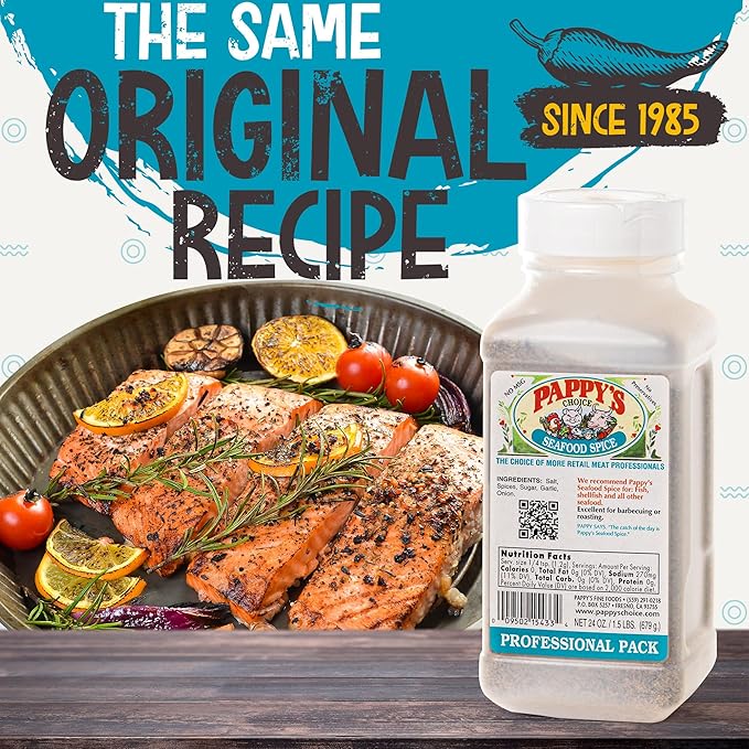 Pappy's Seafood Spice - Perfect Seasoning for Grilled Fish, Shrimp, Crab, Lobster, and Seafood