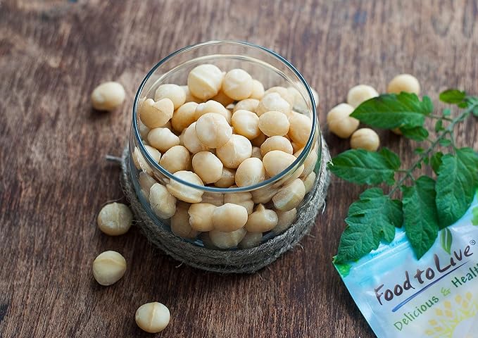 Food to Live Organic Whole Macadamia Nuts, 2 Pounds – Non-GMO, Raw, Shelled, Unsalted, Kosher