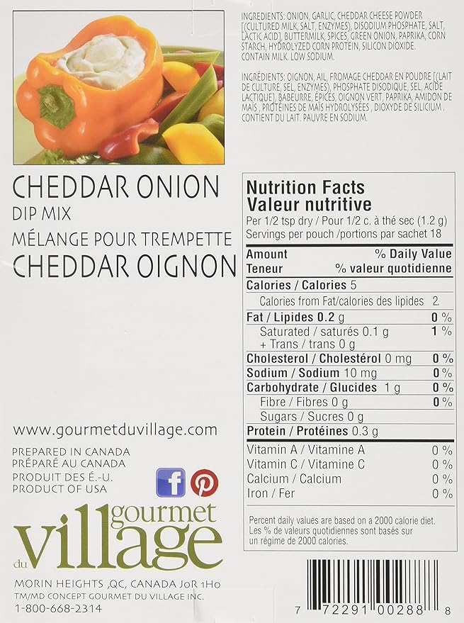 Gourmet du Village Recipe Box - Cheddar and Onion Dip Mix