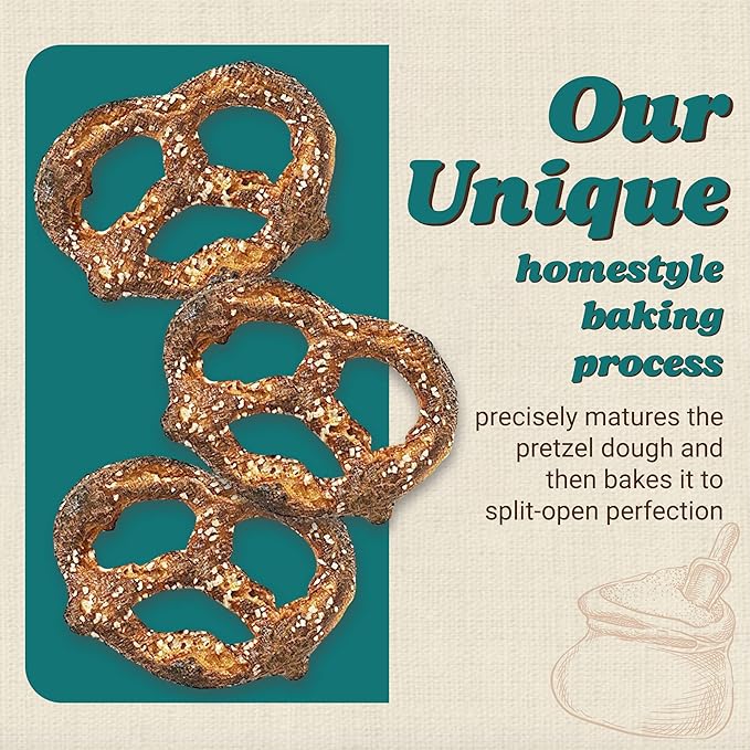 Unique Snacks Original Splits Pretzels, Delicious Homestyle Baked Snack Bag, OU Kosher, and Non-GMO