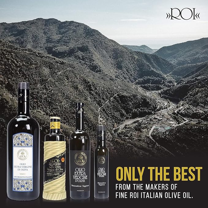 ROI Italian Extra Virgin Olive Oil - Made From Ligurian Taggiasca Oilves - High Polyphenol - DOP