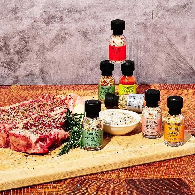 Smokehouse by Thoughtfully Holiday Ultimate Grilling Spice Seasoning Gift Set,Flavors Include Chili