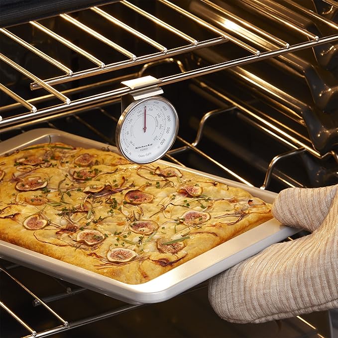 KitchenAid KQ903 3-in Analog Dial Oven/Appliance Thermometer, Oven Food Grill Chef Smoker Cooking